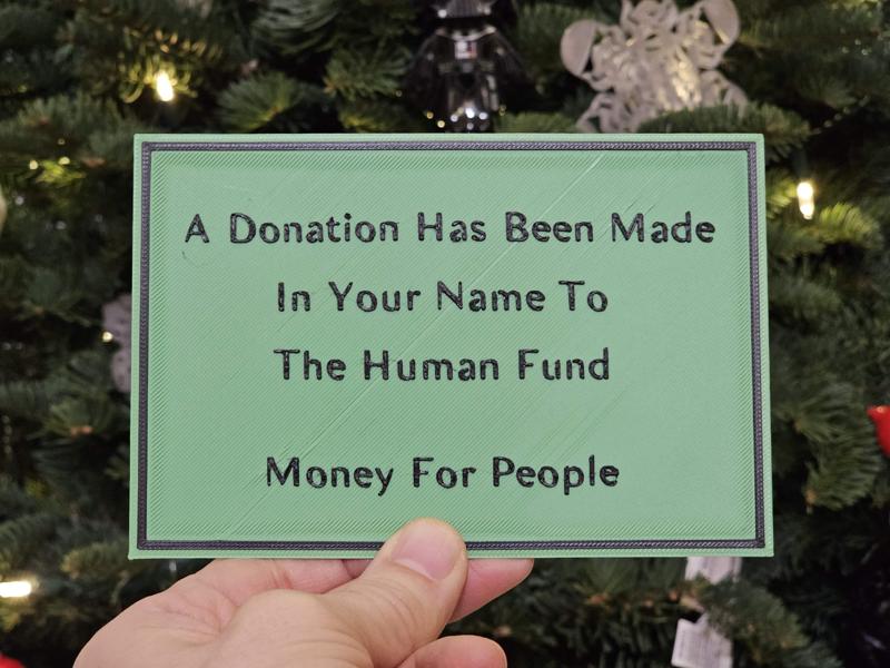 Festivus Miracle - Donation to The Human Fund
