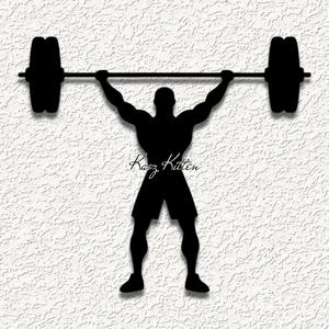 body builder weights lifting WALL ART HOME DECOR