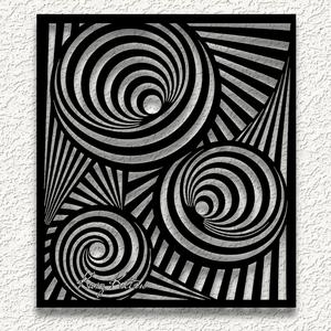 optical illusion vortex flowe WALL ART HOME DECOR1.stl