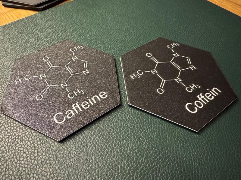 Coffee Coaster Caffeine coffee trivet noAMS needed