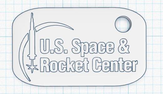 US Space and Rocket Center Logo Tag