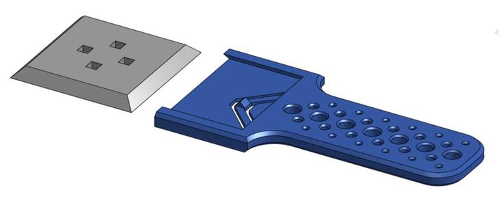 Bed Scraper w/ Replacable Blade + 4 Sided Blade