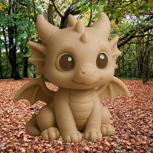 Cute little Dragon 3D Figure (perfect for printing)