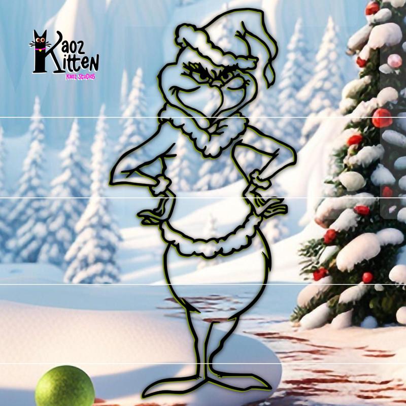 The Grinch Who Stole Christmas wall art Dr. Suess fanart decor