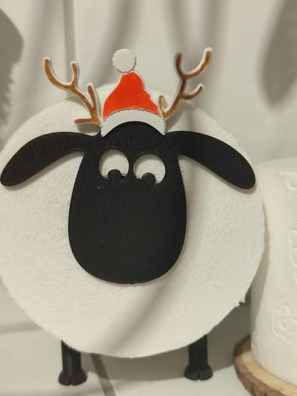 Xmas Christmas Weihnachtsmütze für Shaun the Sheep Toilet Paper Roll Holder