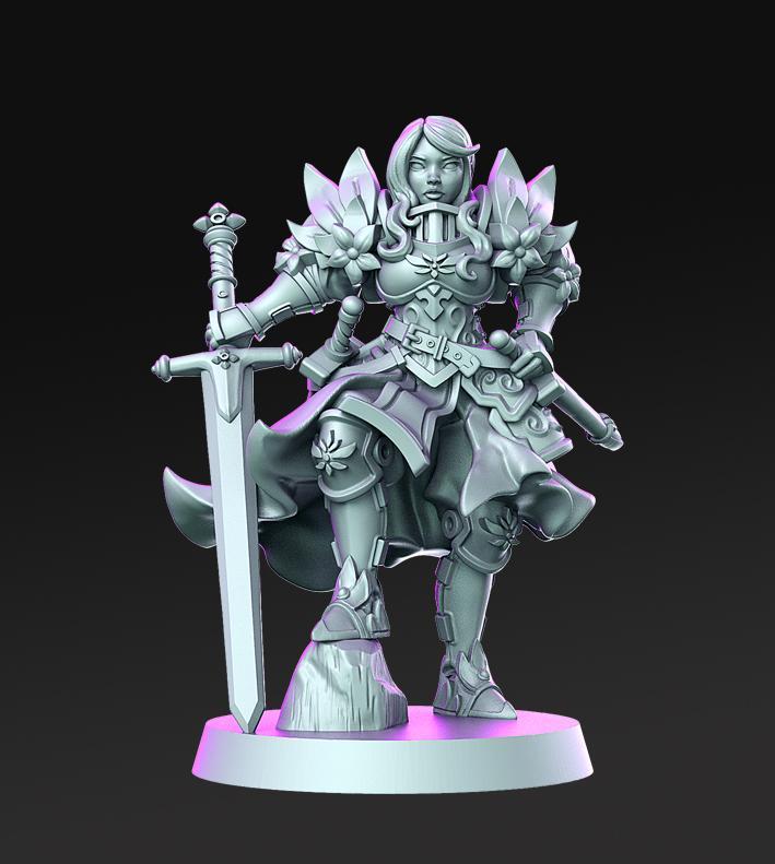 Angeline - Female Paladin - 32mm - DnD -