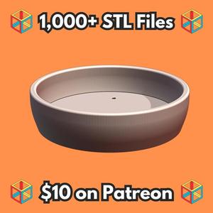 Minimalist Circular Bonsai Pot with Central Drain MineeForm FDM 3D Print STL File