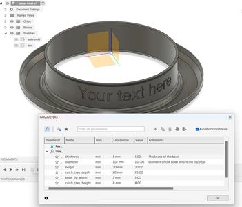 Customizeable food/water bowl holder