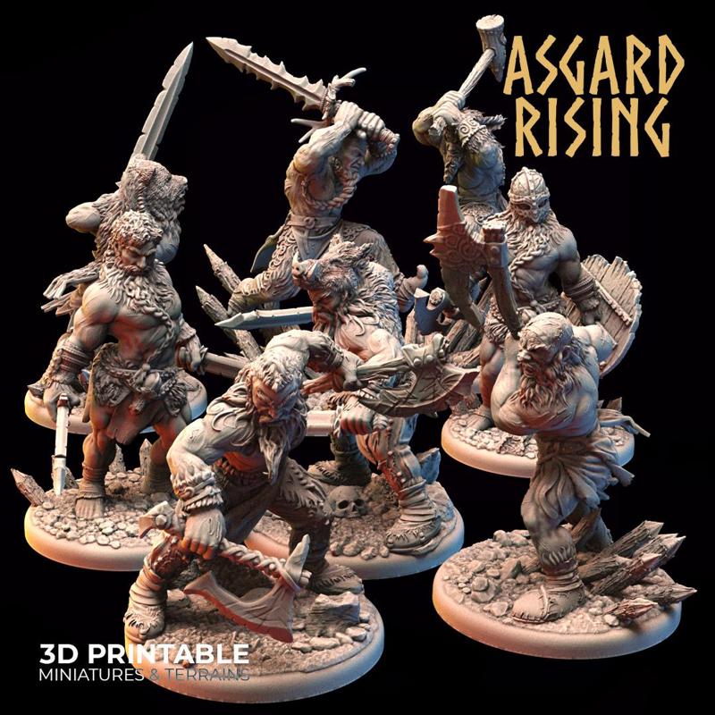 VIKING: Viking Berserkers /Modular/ /Pre-supported/