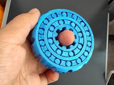 Fidget Finger Spinner - Ultra-Smooth One-Piece Printed Bearing - Stress Relief Toy Spiral No Supports Double Layer Structure