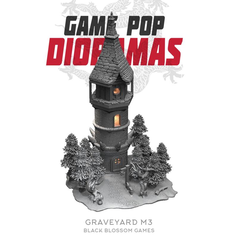 DRM020 Graveyard M3 Diorama :: Game Pop Dioramas :: Black Blossom Games