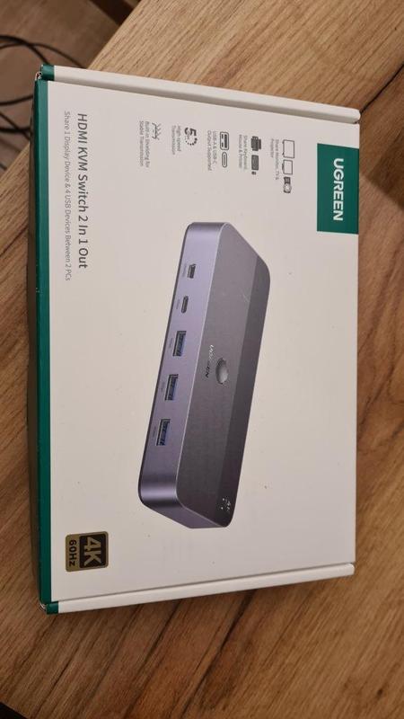 Ugreen KVM under-the-desk holder for the remote command/switch