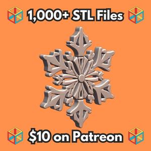 Holiday Christmas Decor Classic Snowflake Ornament MineeForm FDM 3D Print STL File