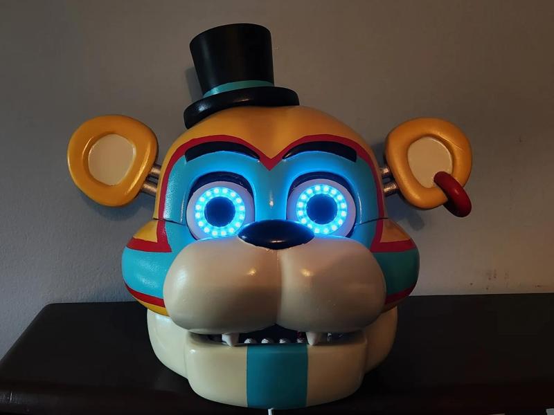 Glamrock Freddy Wearable Mask with Hinged Jaw