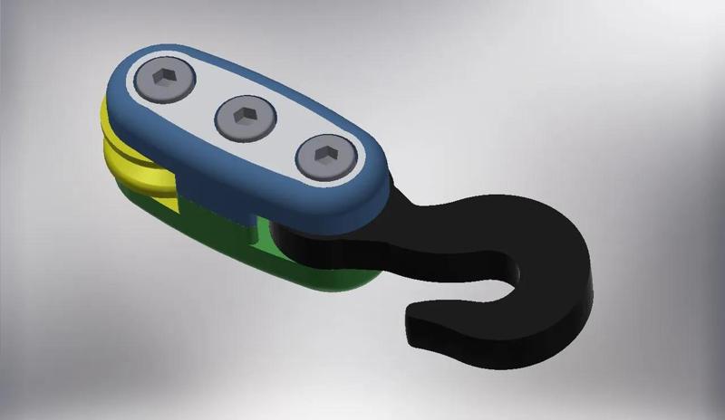 Winch cable pulley for 3D Sets cars   