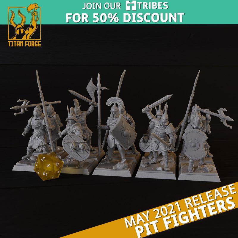 Arena Gladiators - Pit Fighters - Titan Forge Miniatures May 2021
