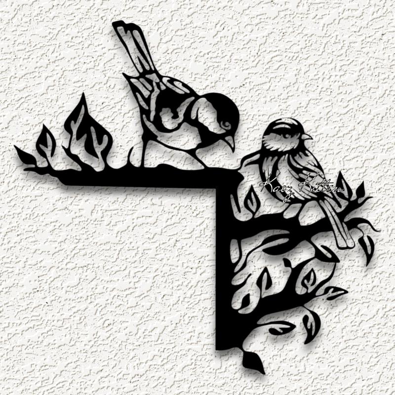 birds corner door topper spring nature home decor