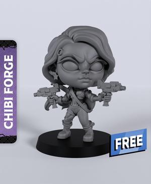Jenny Chibi - With Free Cyberpunk  - Sci-Fi Gift Ideas for RPG and Wargamers