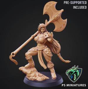 Barbarian Battlemaster Pose 3 - 2 Variants + Pinup