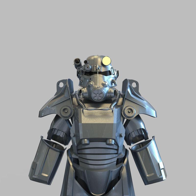 Fallout T-45 Full Body Wearable Power Armor with Helmet