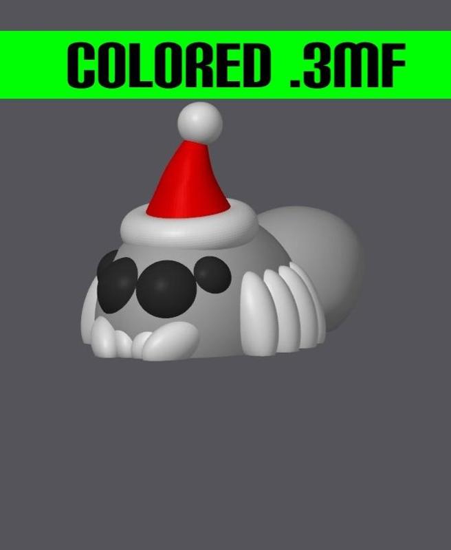 Christmas Spider - Mini Monster #9 Colored .3MF