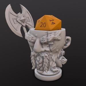 Dwarf Fighter (Magnus) Dice Head
