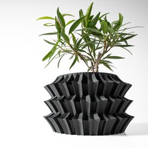 The Jori Planter Pot with Drainage Tray & Stand: Modern and Unique Home Decor for Plants