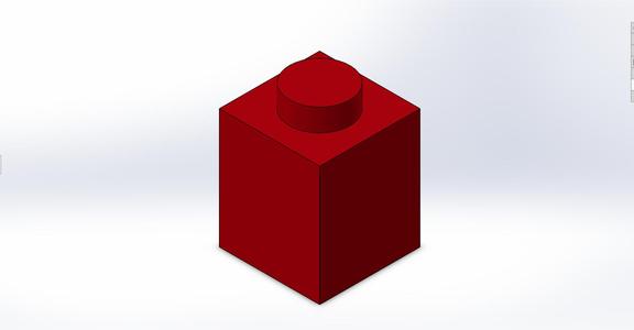 Pieza estilo Lego 1x1