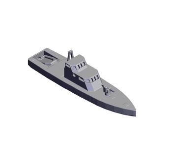 1/700 Scale Mk V Patrol Boat Waterline.stl