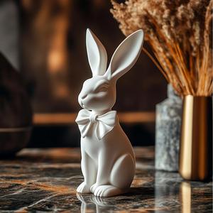 Whimsical Bunny with Bow – Playful Holiday Display