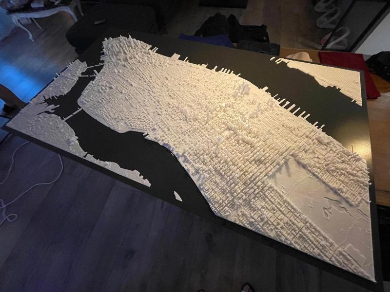 3D Manhattan | Digital Files | 3D STL File | NYC 3D Map | 3D City Art | 3D Printed Landmark | Model of New York City Skyline | 3D Art