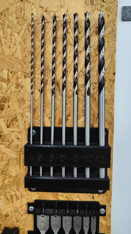 Wall mount drill holder