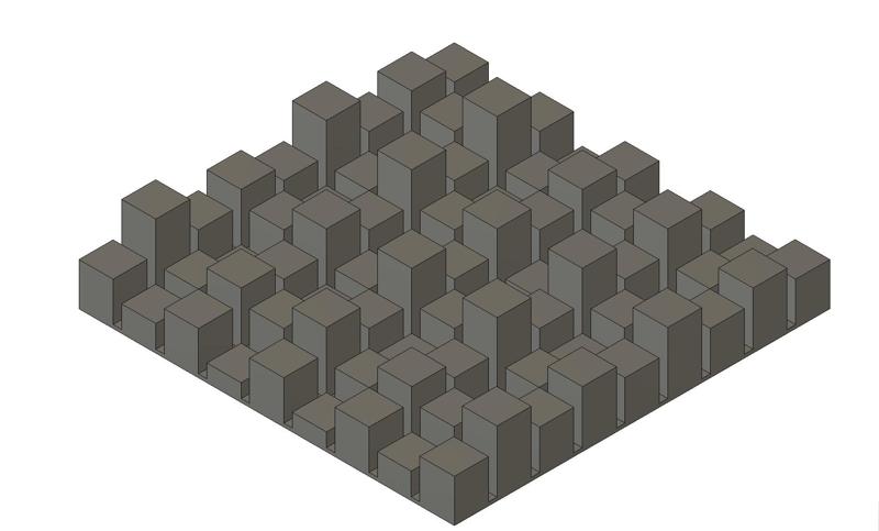 Checkered wall decor panel