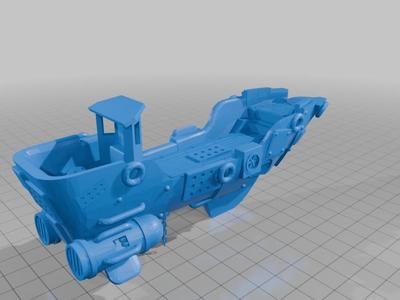 Flying Dystopian Tug Boat