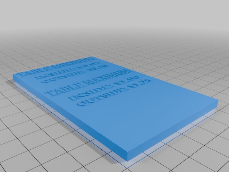 Roulette Table Signs