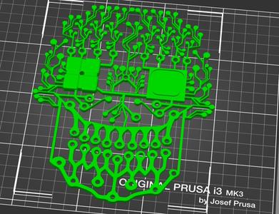 Circuit Skull 3d print / laser engrave