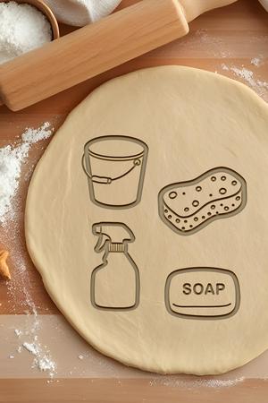 Cleaning Set Cookie Cutter, Biscuit Cutter