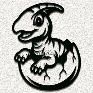 baby hadrosarus dinosaur egg wall art home decor