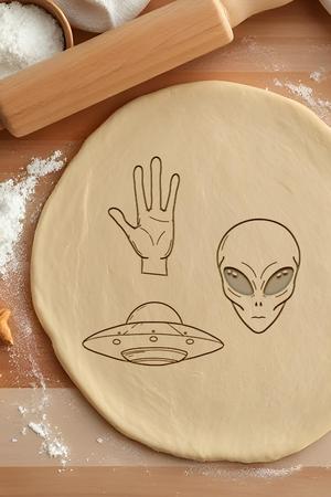 Alien Set Cookie Cutter, Biscuit Cutter