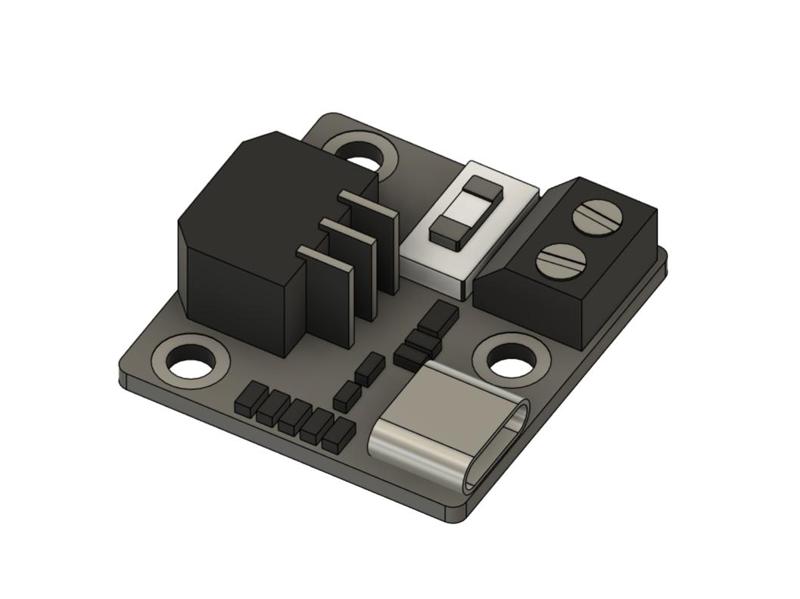 LDO Nitehawk USB adapter board STEP model