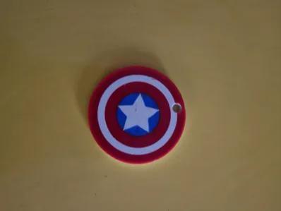 Captain America shield keychain