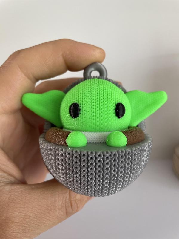 Knitted Star Wars Grogu Figurine / Ornament / No Supports / Multiparts / 3MF Included