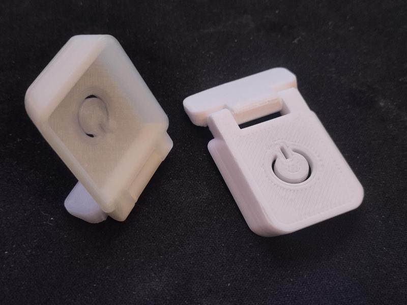 Hinged Power Button/LED Light Pad Cover