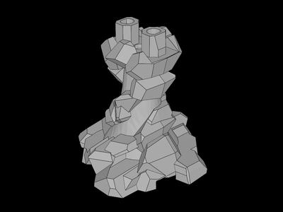 Lego Compatible (28376.dat) Minifig Lower Body Swirling Rocks over Cone