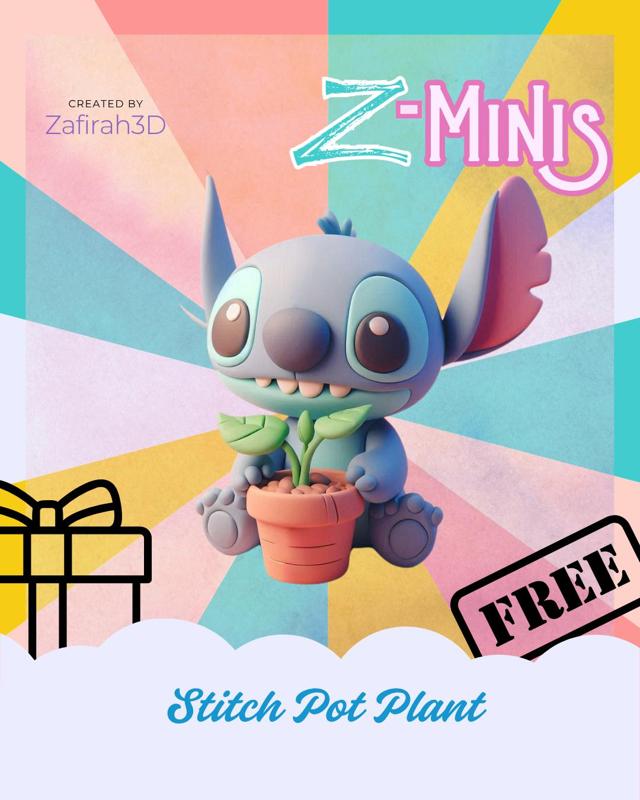 Z-MINIS STITCH POT PLANT FOR FREE