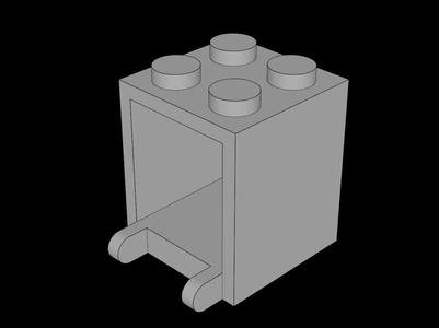 Lego Compatible (4345a.dat) Container Box  2 x  2 x  2 with Solid Studs