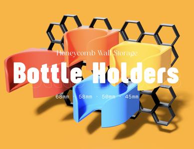 Bottle Holders for Honeycomb Storage Wall