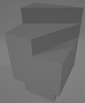 DragonBlock: Blank Stair Twisted 3 steps (Dungeon Block)