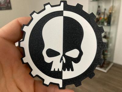 Gear skull coaster