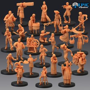Villager Set 2 / Village NPC / Human Character Collection